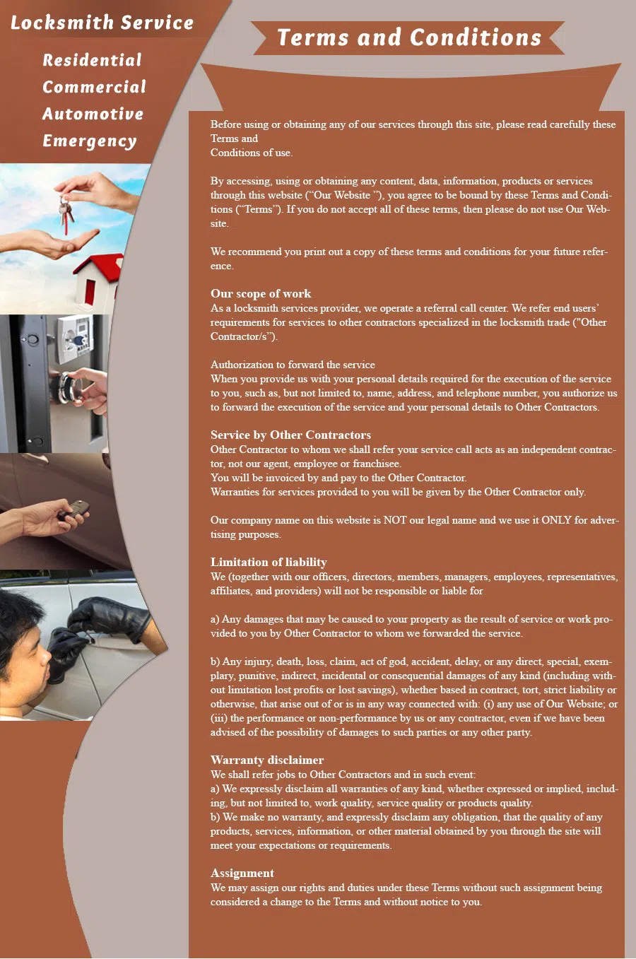 Albuquerque Neighborhood Locksmith Albuquerque, NM 505-966-4195 - terms-and-condition